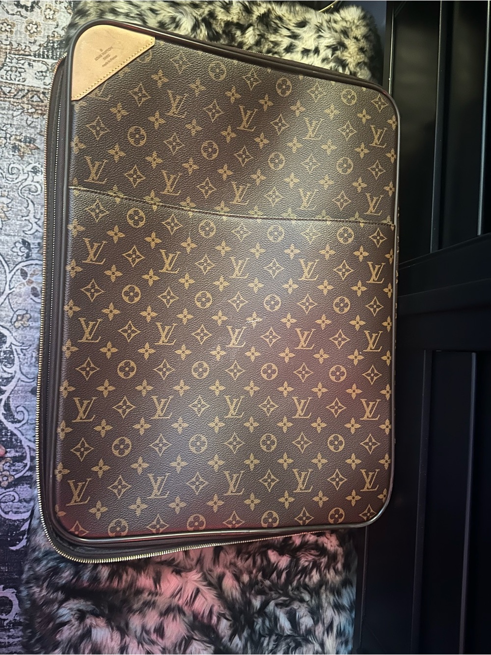 Louis Vuitton Monogram Carry-On Suitcase in Brown